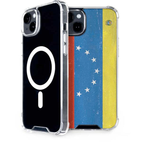 Venezuela Flag Distressed iPhone 14 Plus MagSafe Case
